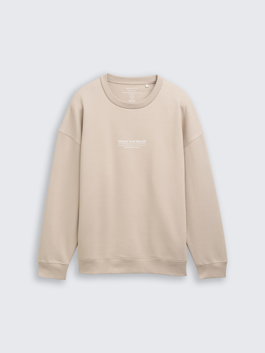 lässiges sweatshirt mit logoprint