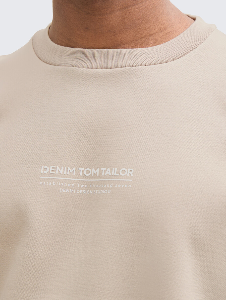 lässiges sweatshirt mit logoprint
