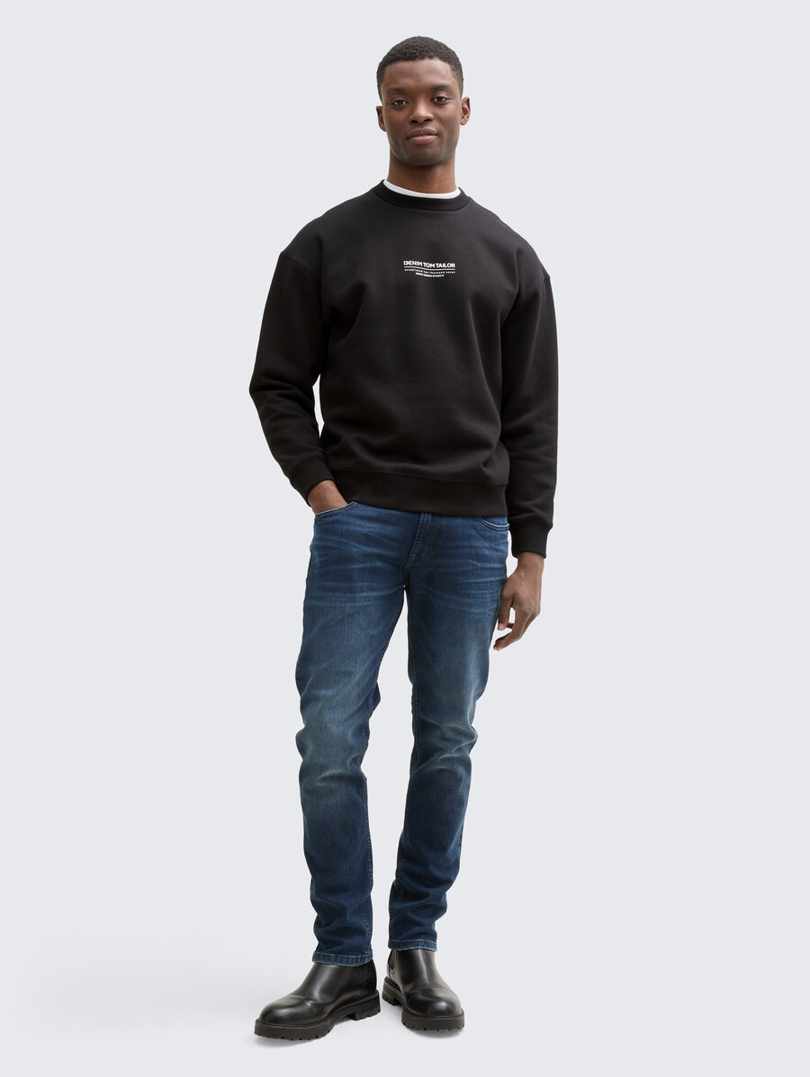 lässiges sweatshirt mit logoprint