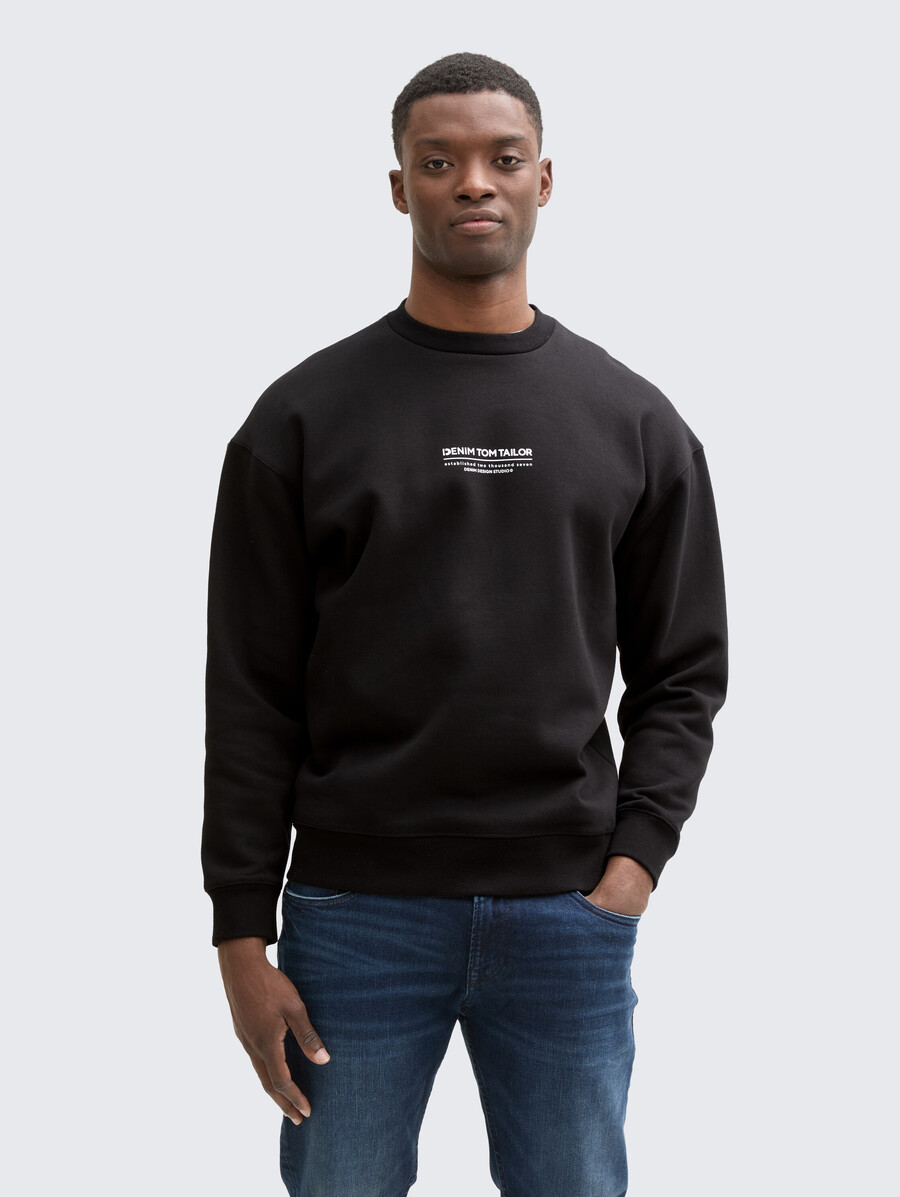 lässiges sweatshirt mit logoprint