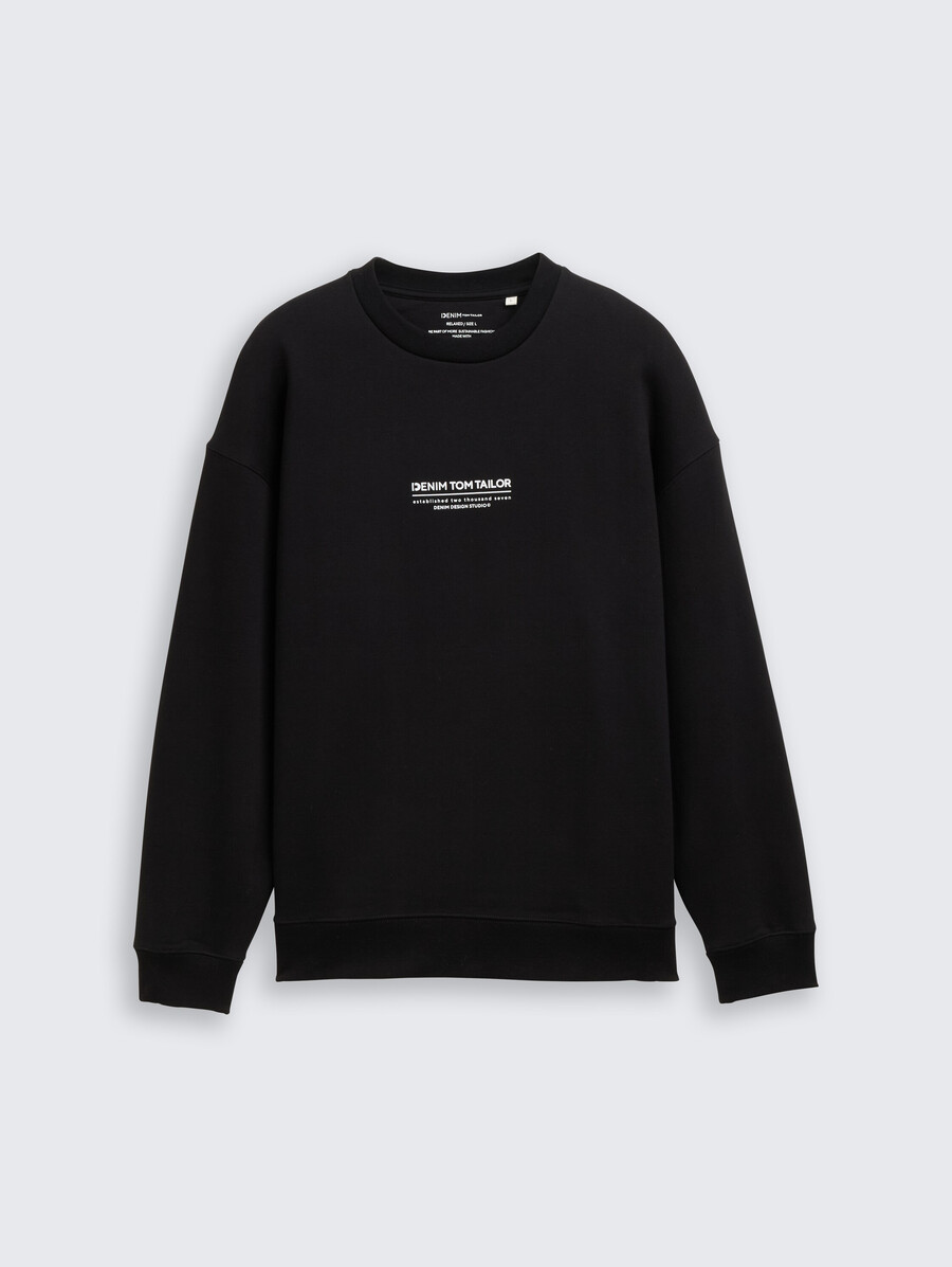 lässiges sweatshirt mit logoprint