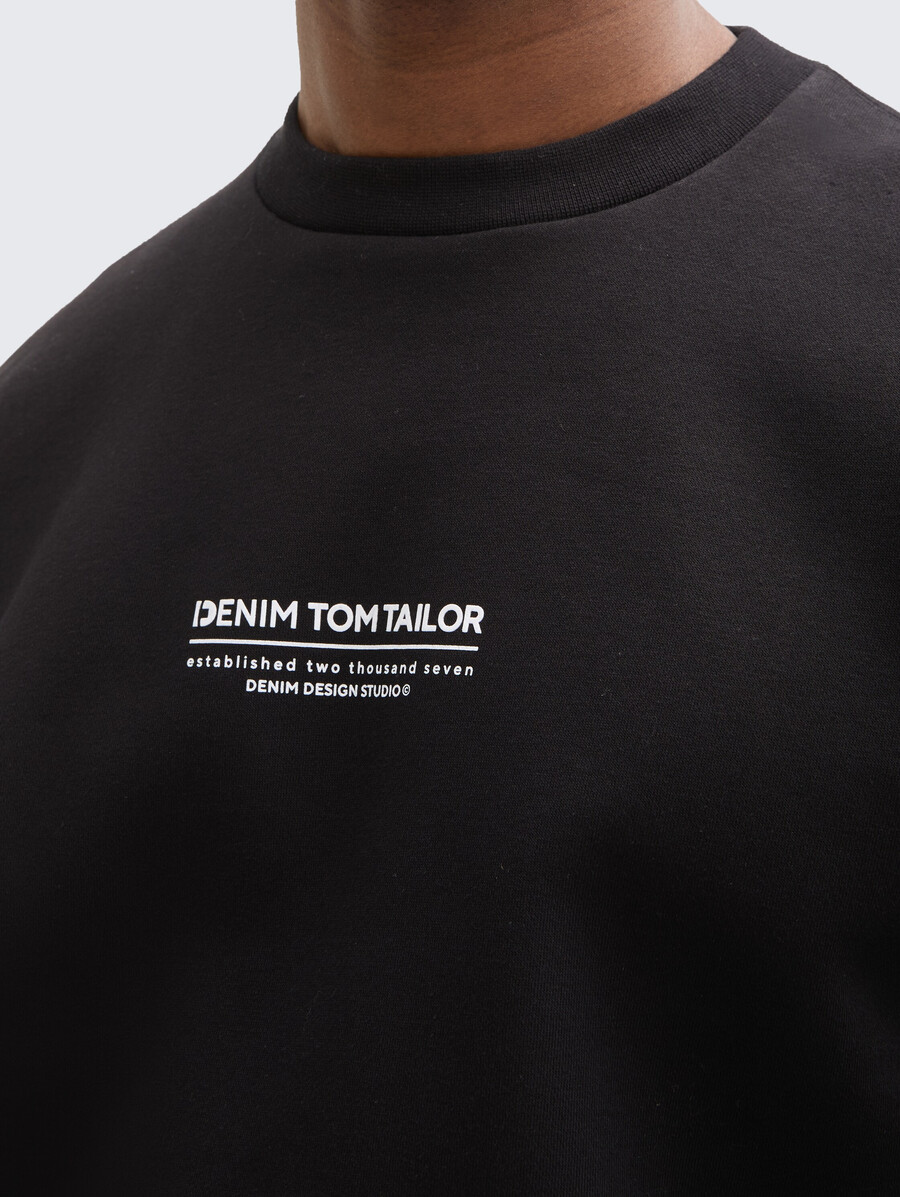 lässiges sweatshirt mit logoprint