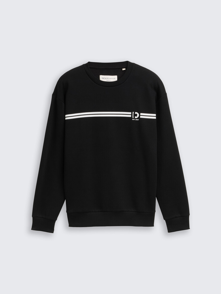 sweatshirt mit rundhalsausschnitt und aufdruck
