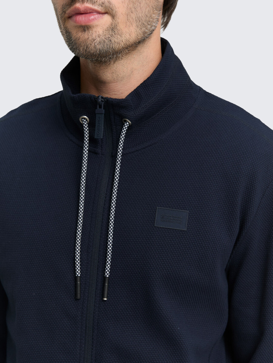 ultraleichte sweatjacke mit stehkragen