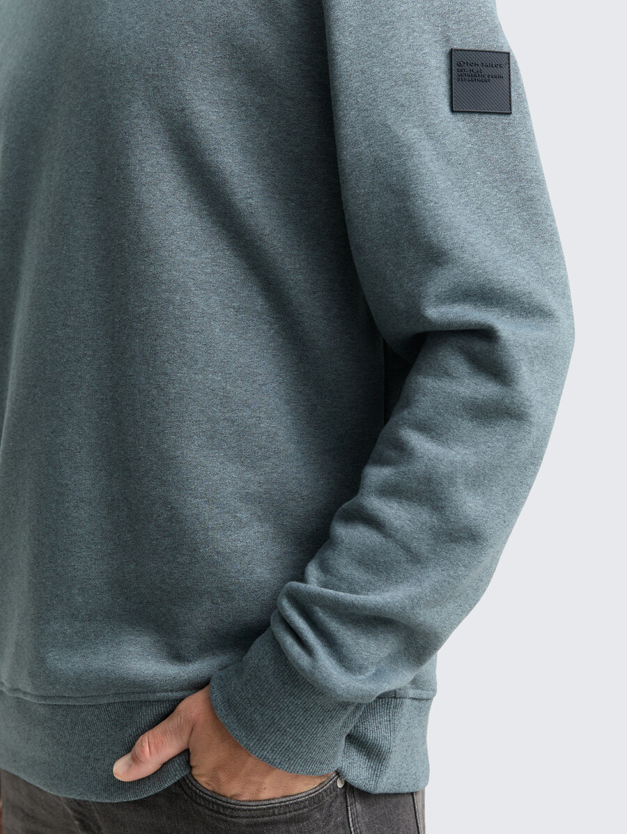sweatshirt in melange-optik