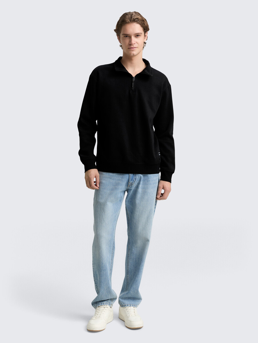troyer sweatshirt mit logo-aufnäher