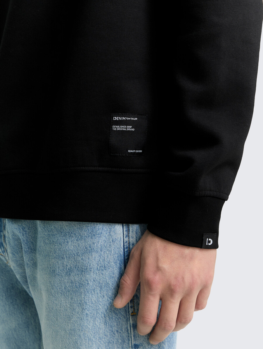 troyer sweatshirt mit logo-aufnäher