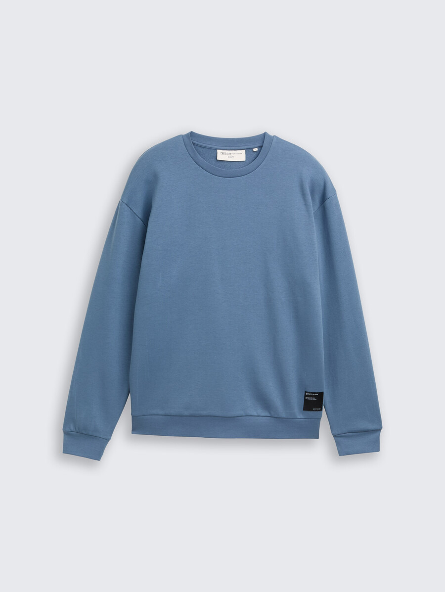 sweatshirt mit logo-aufnäher