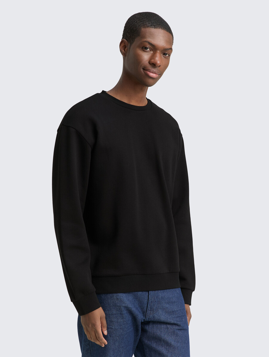 sweatshirt mit logo-aufnäher