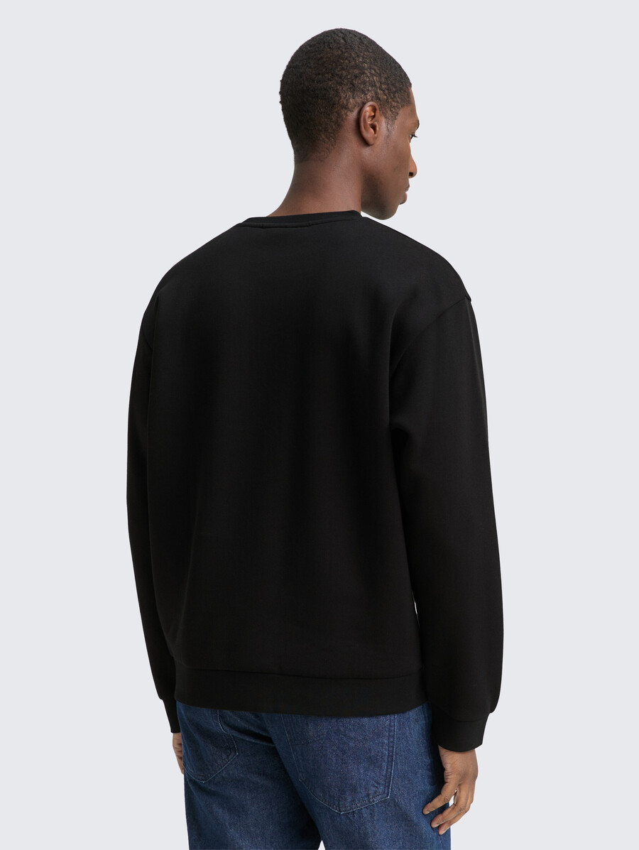 sweatshirt mit logo-aufnäher