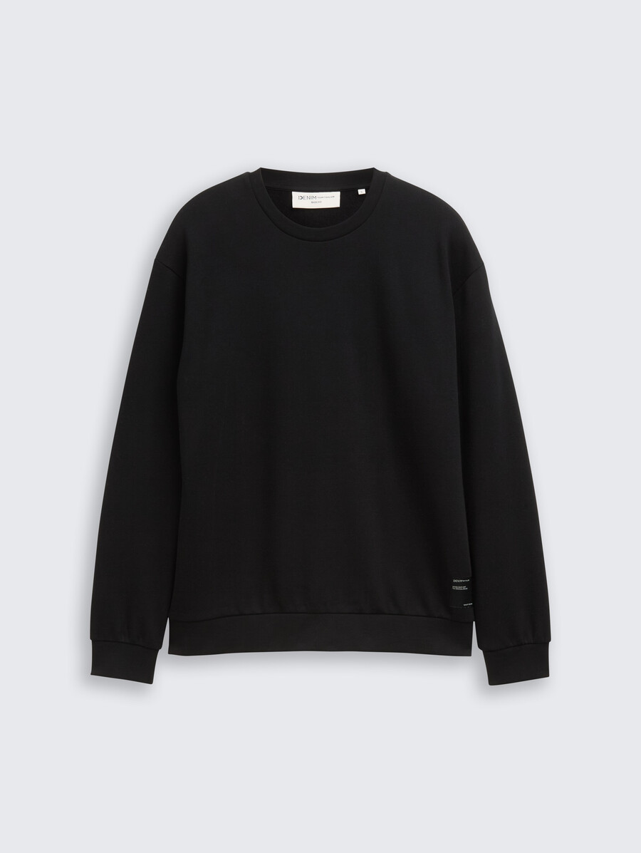 sweatshirt mit logo-aufnäher