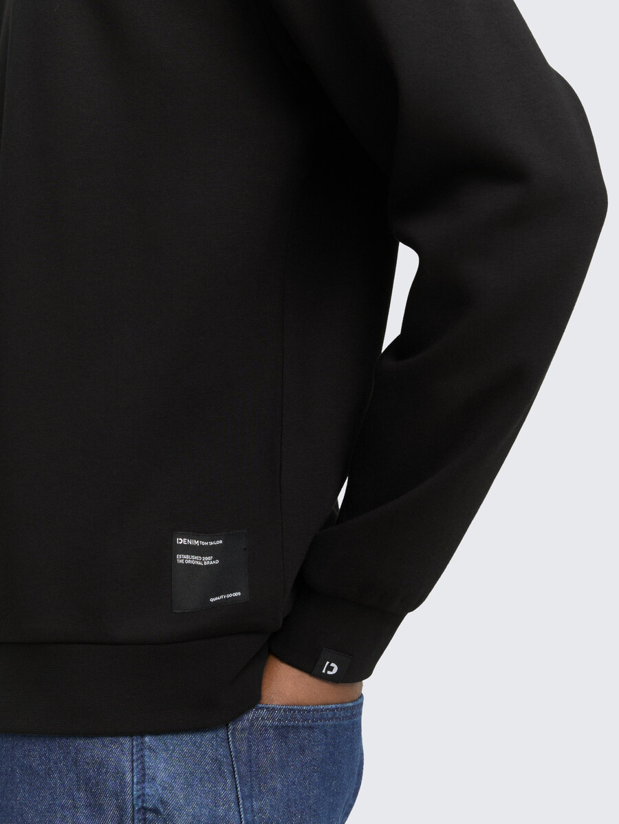 sweatshirt mit logo-aufnäher