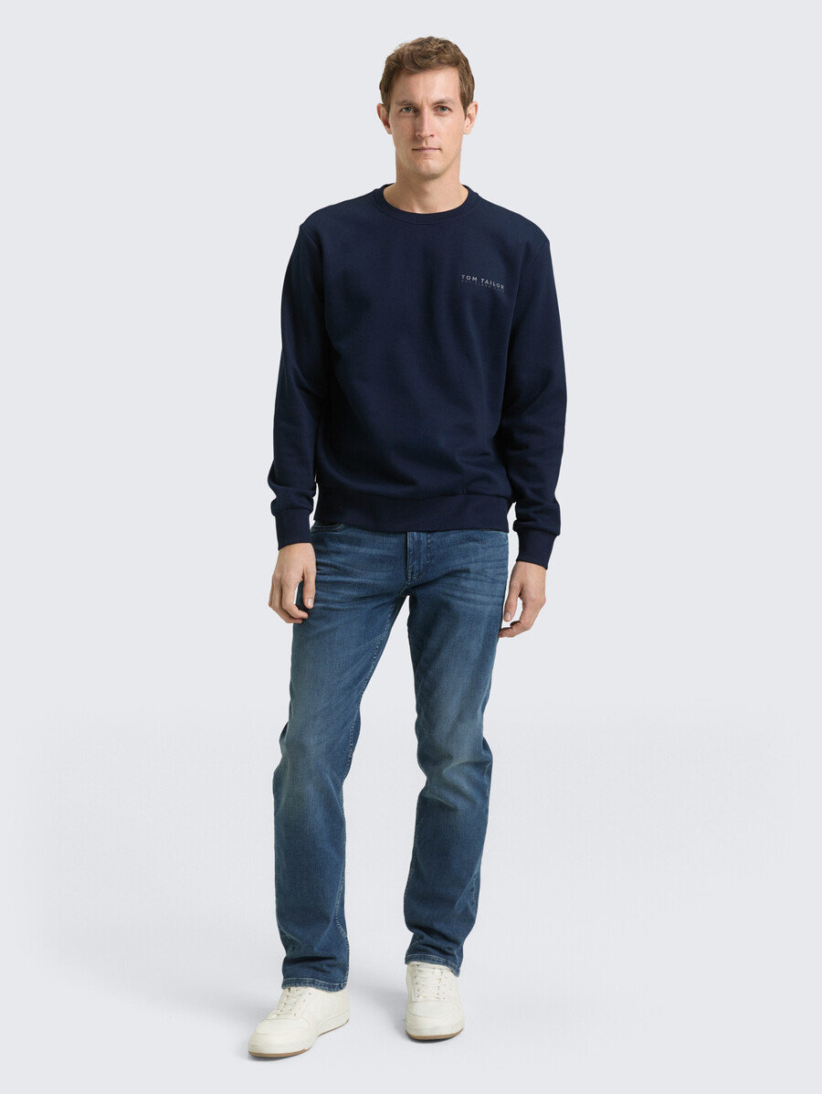 sweatshirt mit rundhalsausschnitt