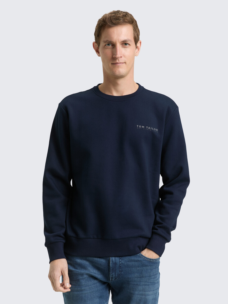 sweatshirt mit rundhalsausschnitt