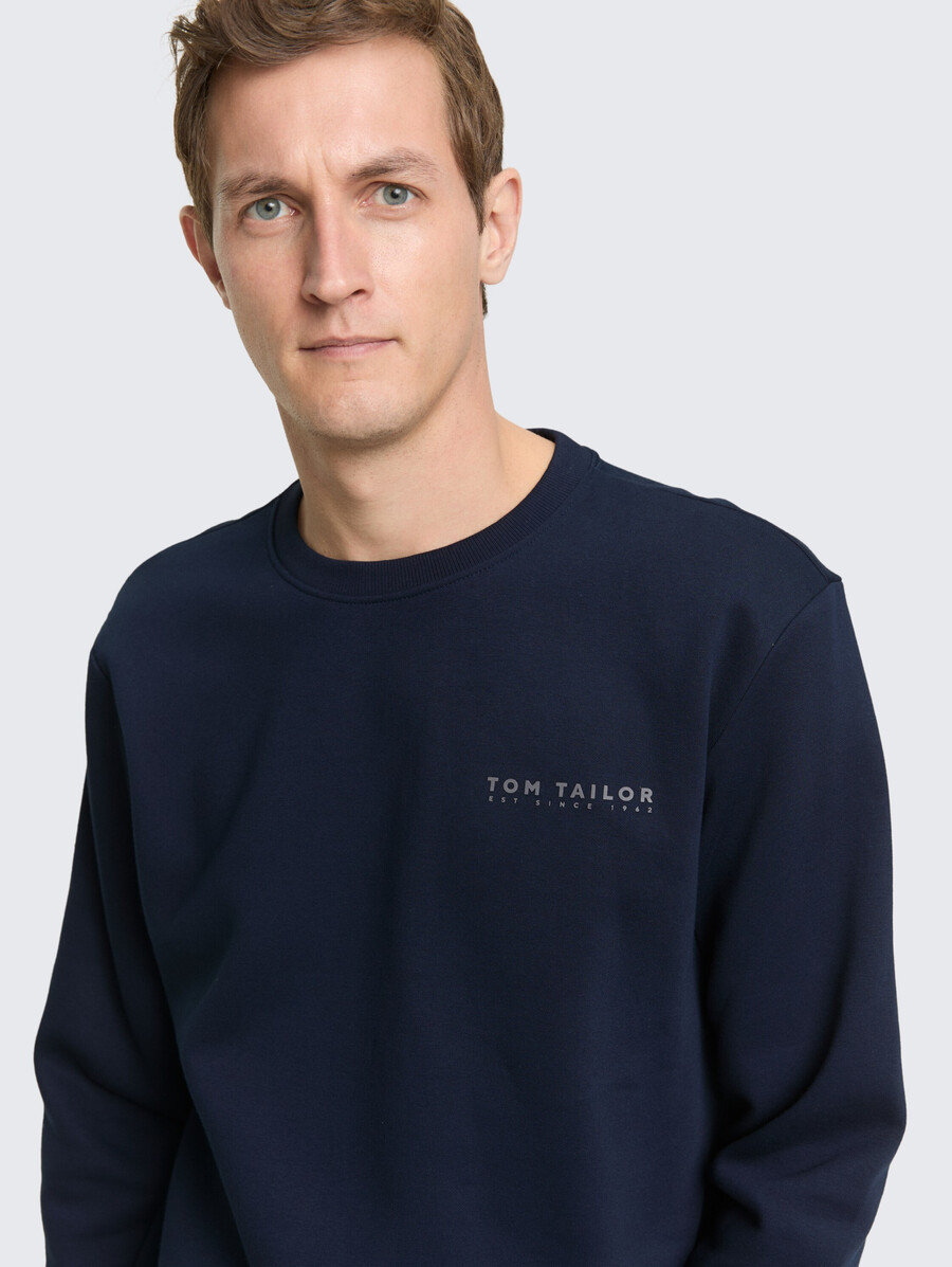 sweatshirt mit rundhalsausschnitt