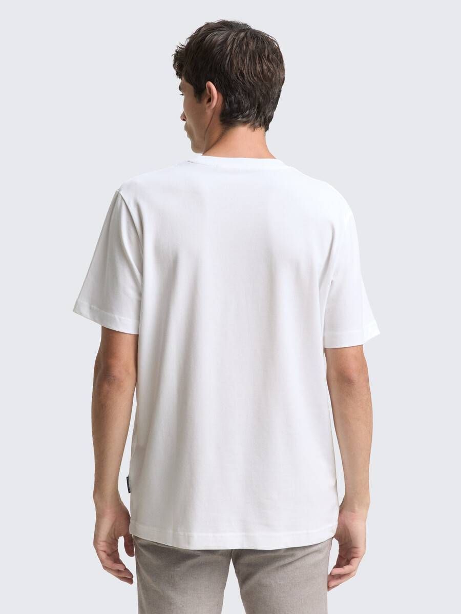 t-shirt mit piqué-struktur