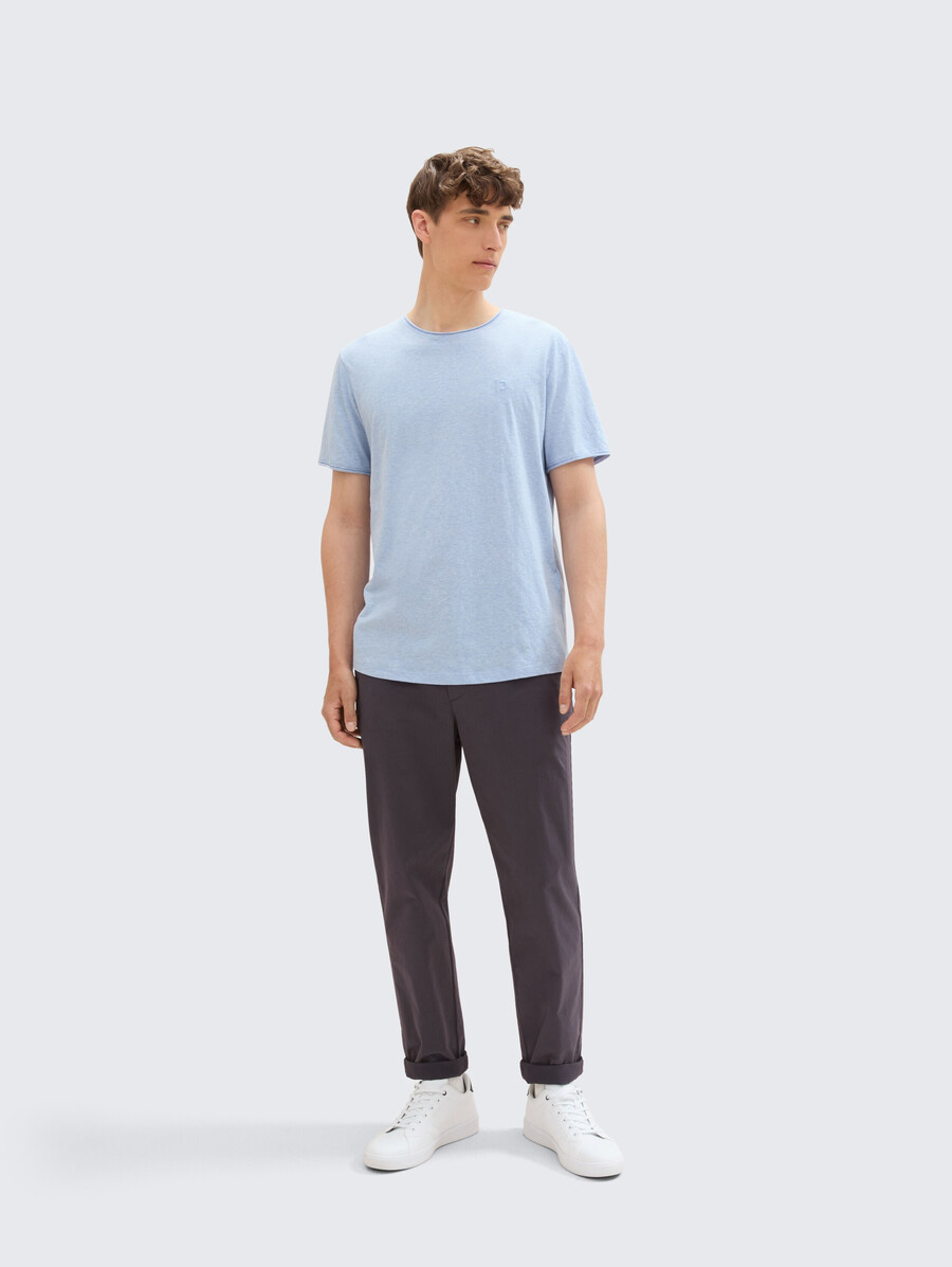 t-shirt im melange-look