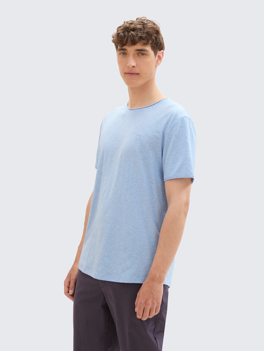 t-shirt im melange-look