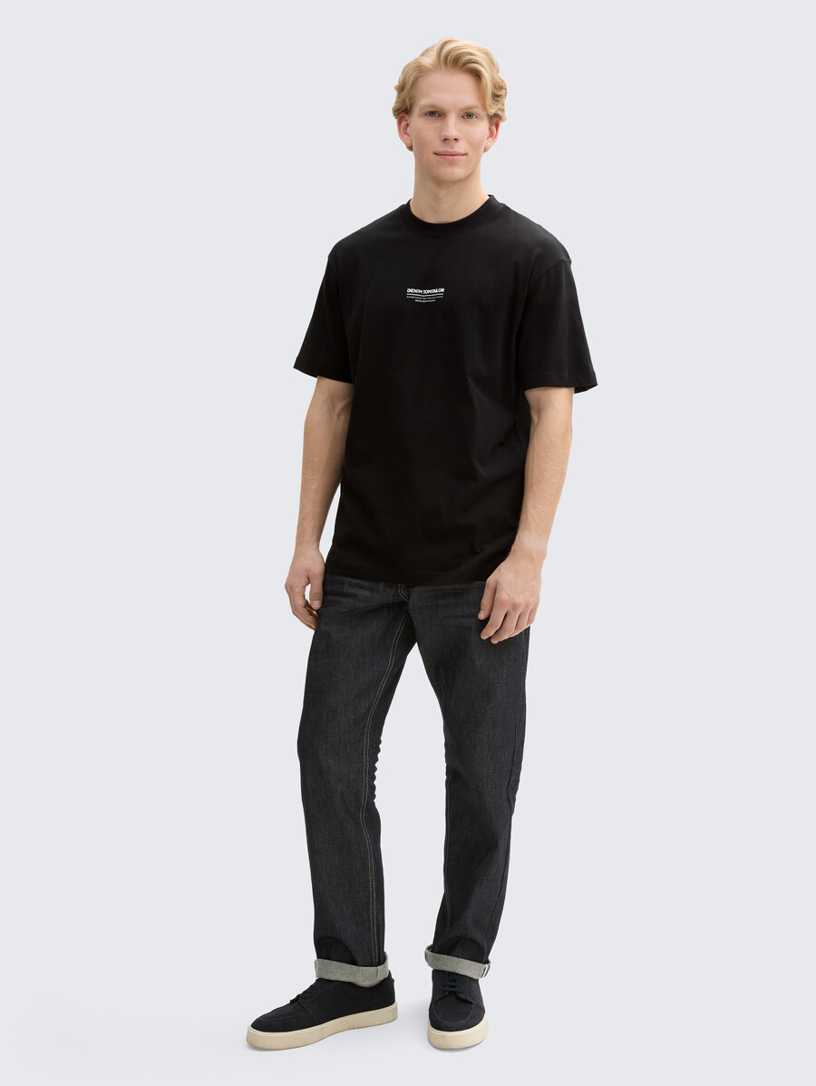 baumwoll-t-shirt mit lockerer passform