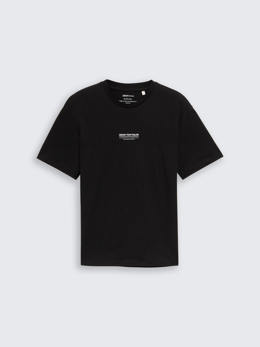 baumwoll-t-shirt mit lockerer passform