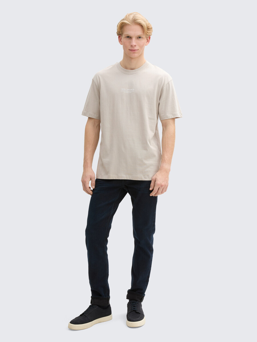 baumwoll-t-shirt mit lockerer passform