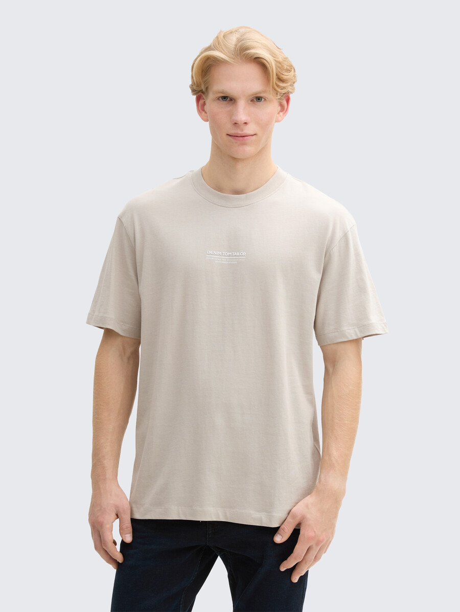 baumwoll-t-shirt mit lockerer passform