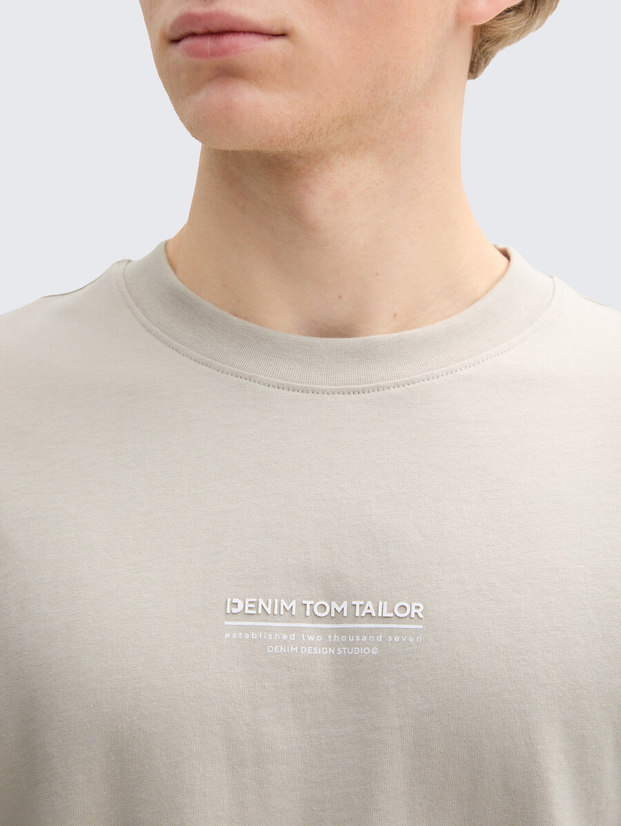 baumwoll-t-shirt mit lockerer passform