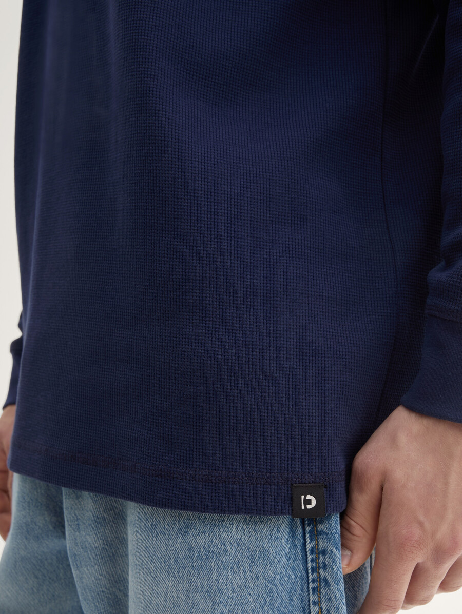 henley-langarmshirt mit lockerer passform