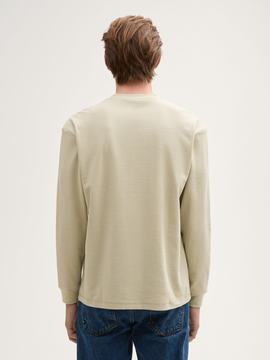 henley-langarmshirt mit lockerer passform