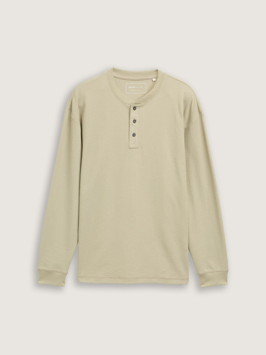 henley-langarmshirt mit lockerer passform