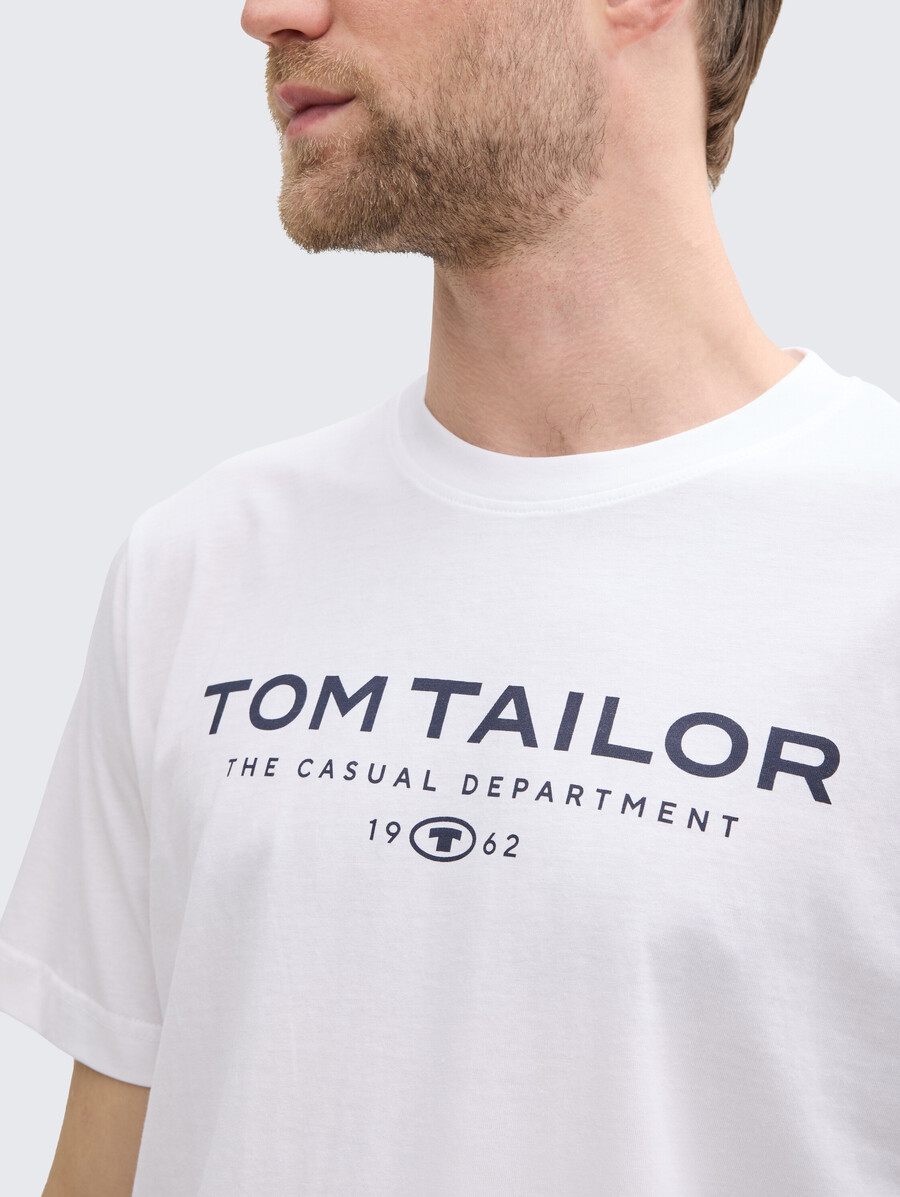 baumwoll-t-shirt mit logodruck