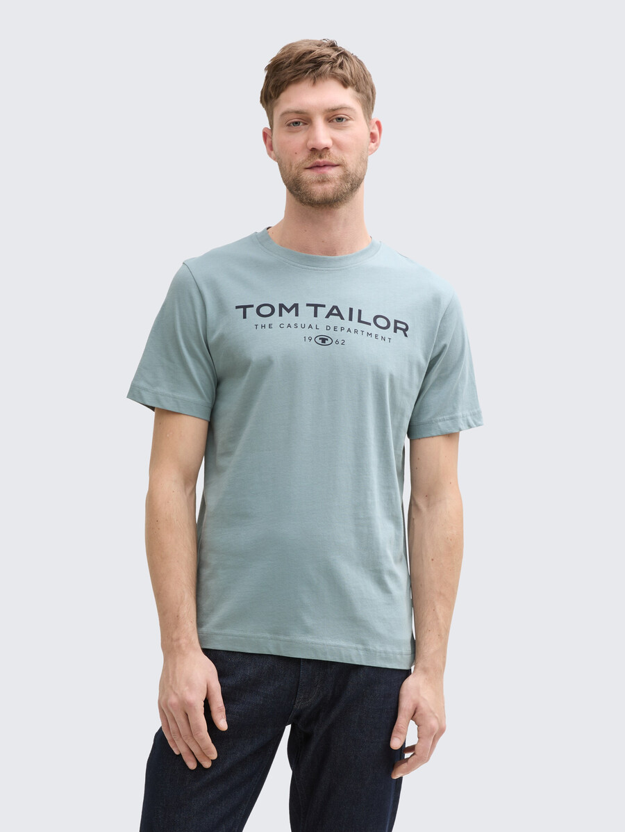 baumwoll-t-shirt mit logodruck