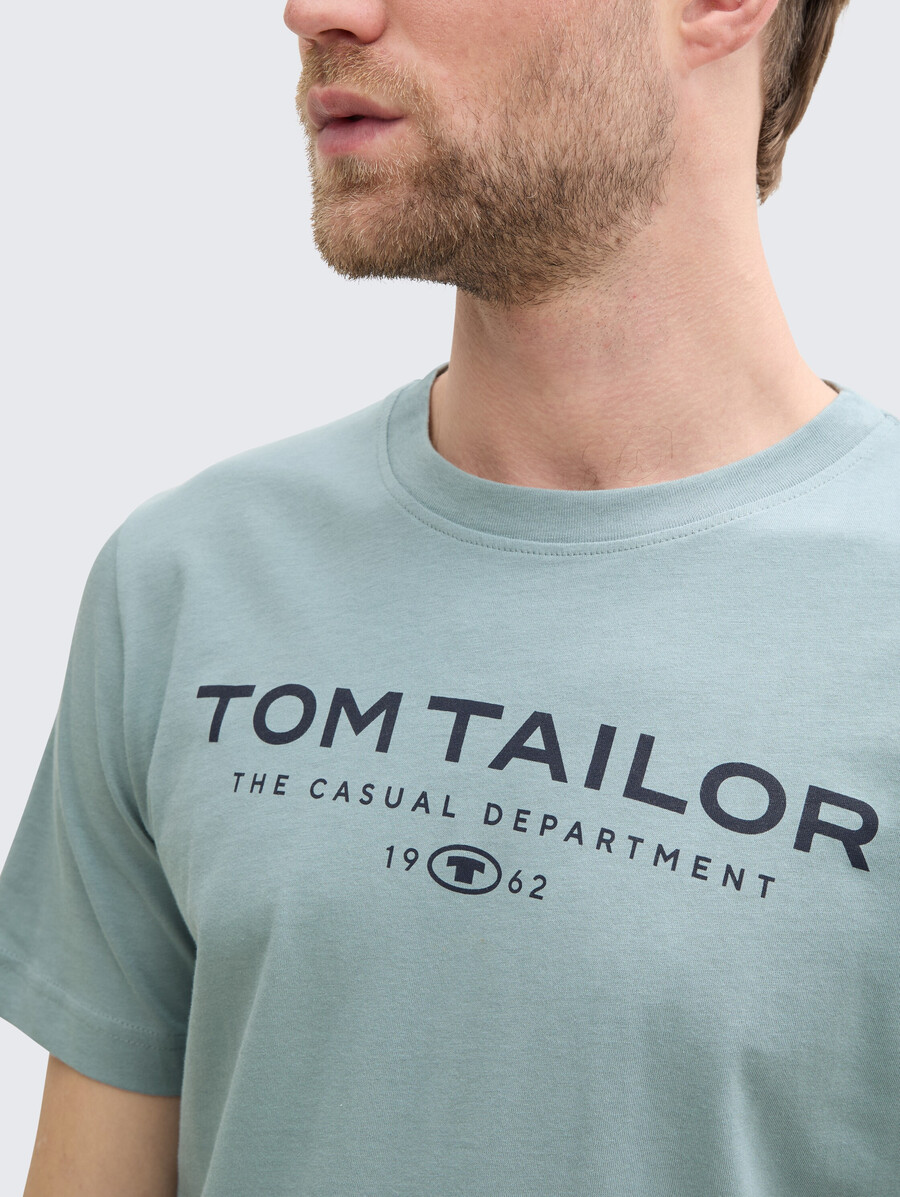 baumwoll-t-shirt mit logodruck