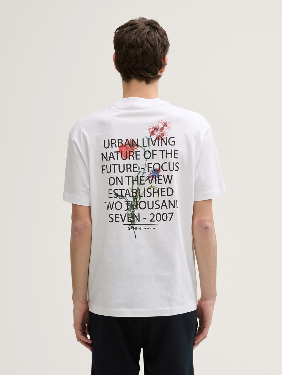 lässiges t-shirt mit rückendruck