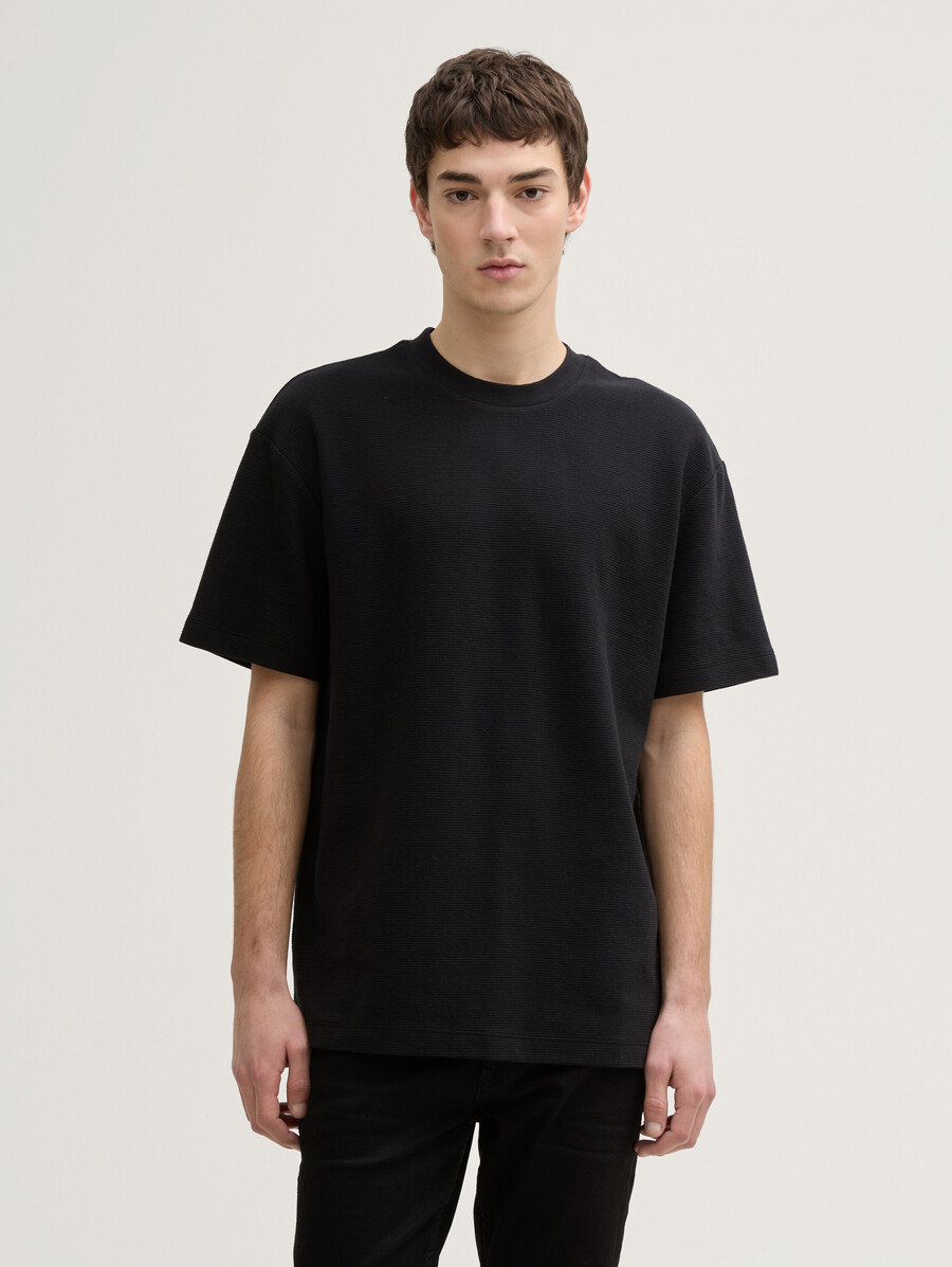 baumwoll-t-shirt mit lockerer passform