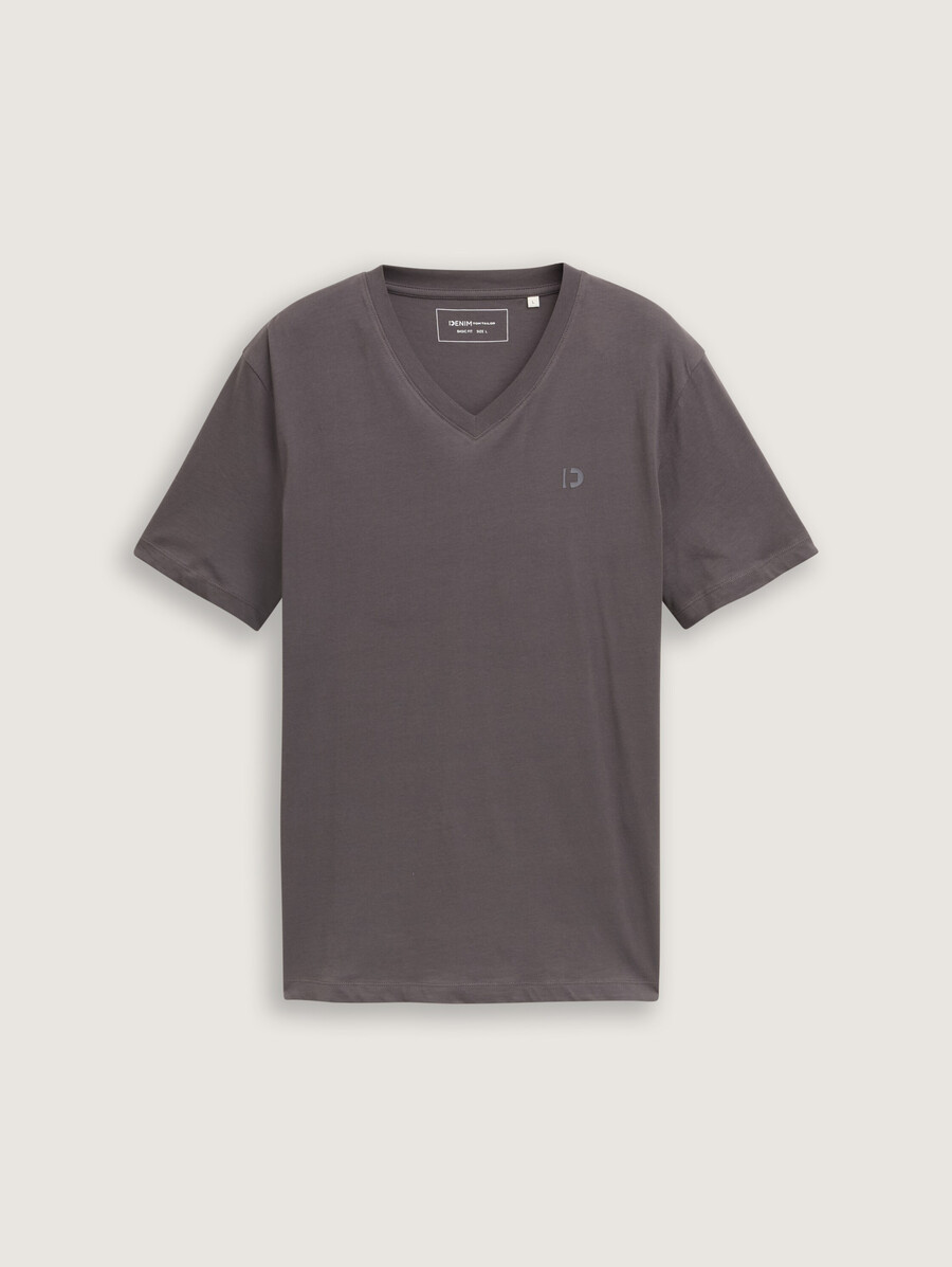einfaches t-shirt mit v-ausschnitt
