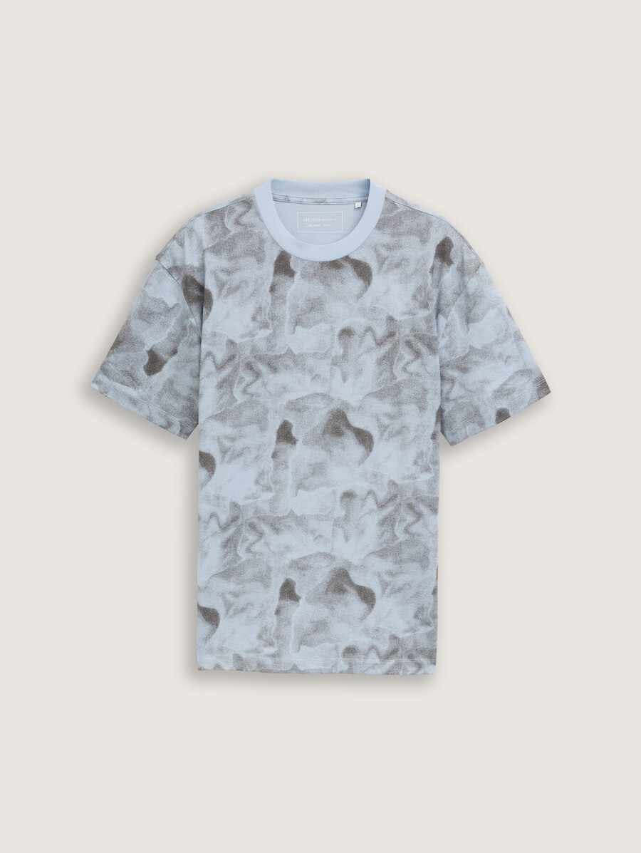 lässig geschnittenes t-shirt mit allover-print