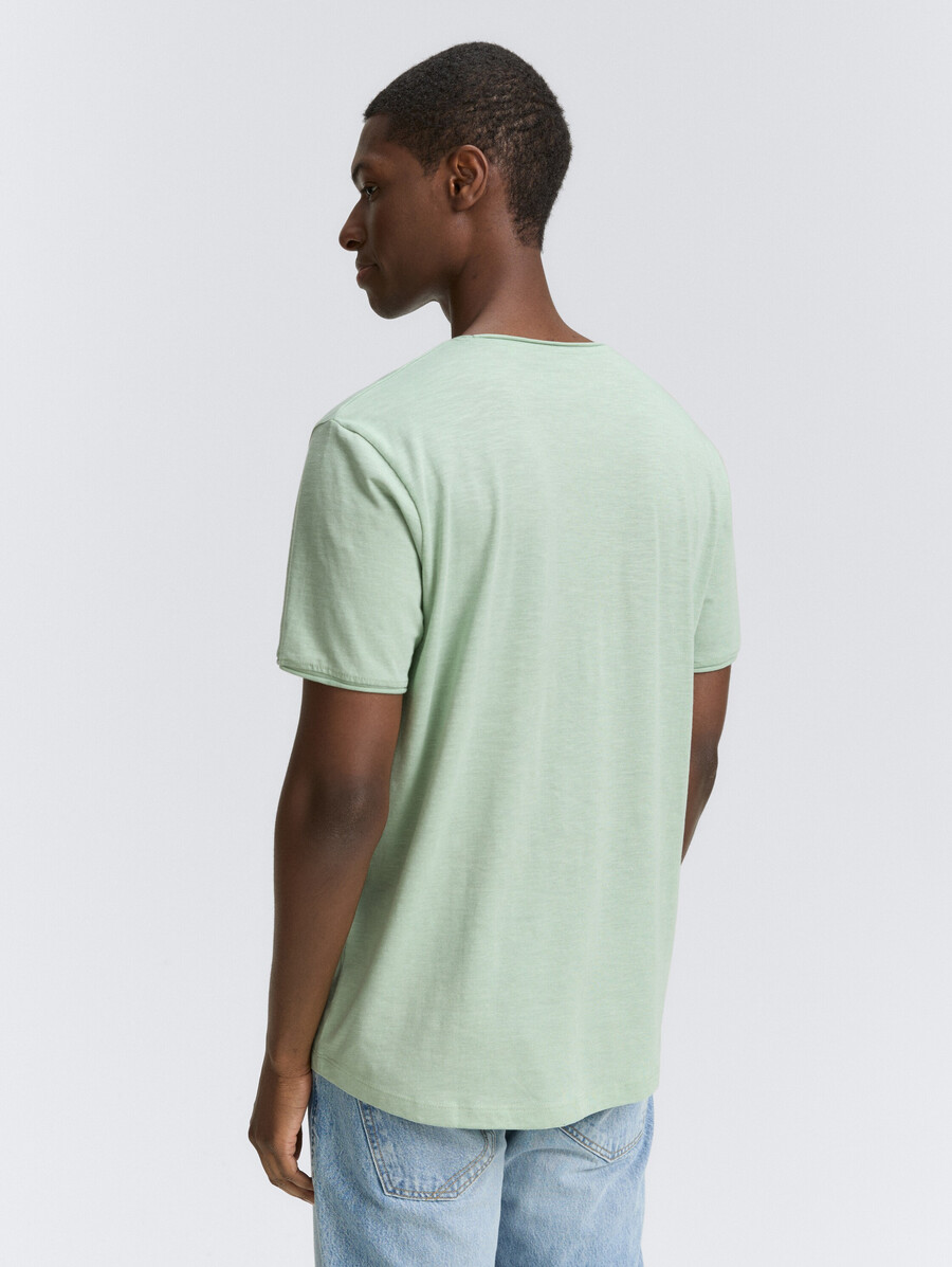 t-shirt im melange-look