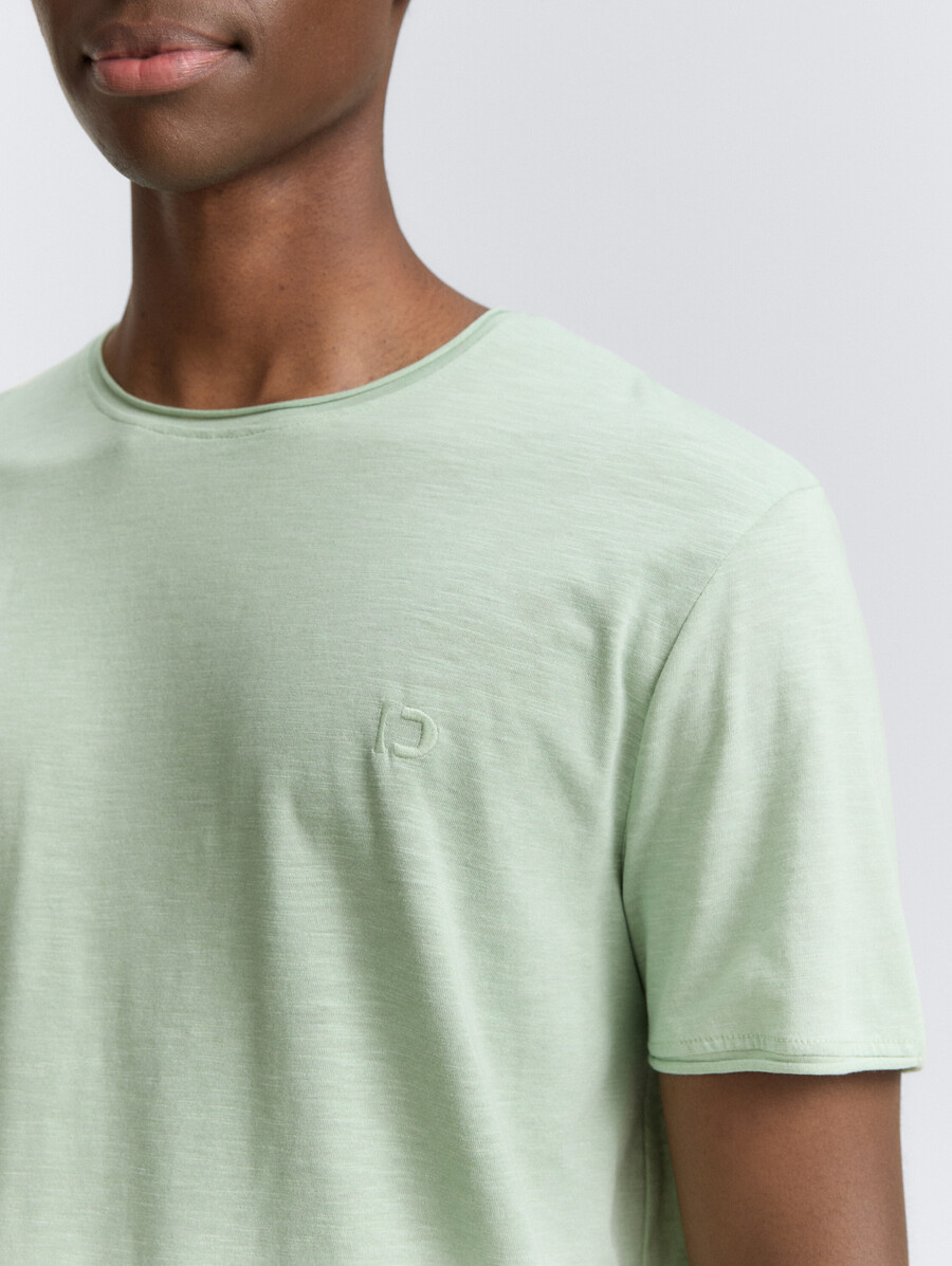 t-shirt im melange-look