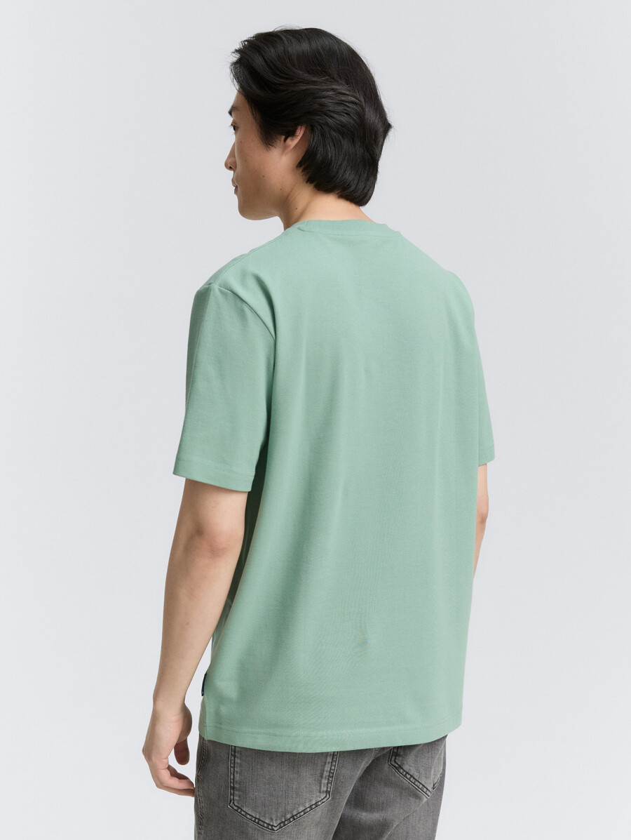 t-shirt mit piqué-struktur