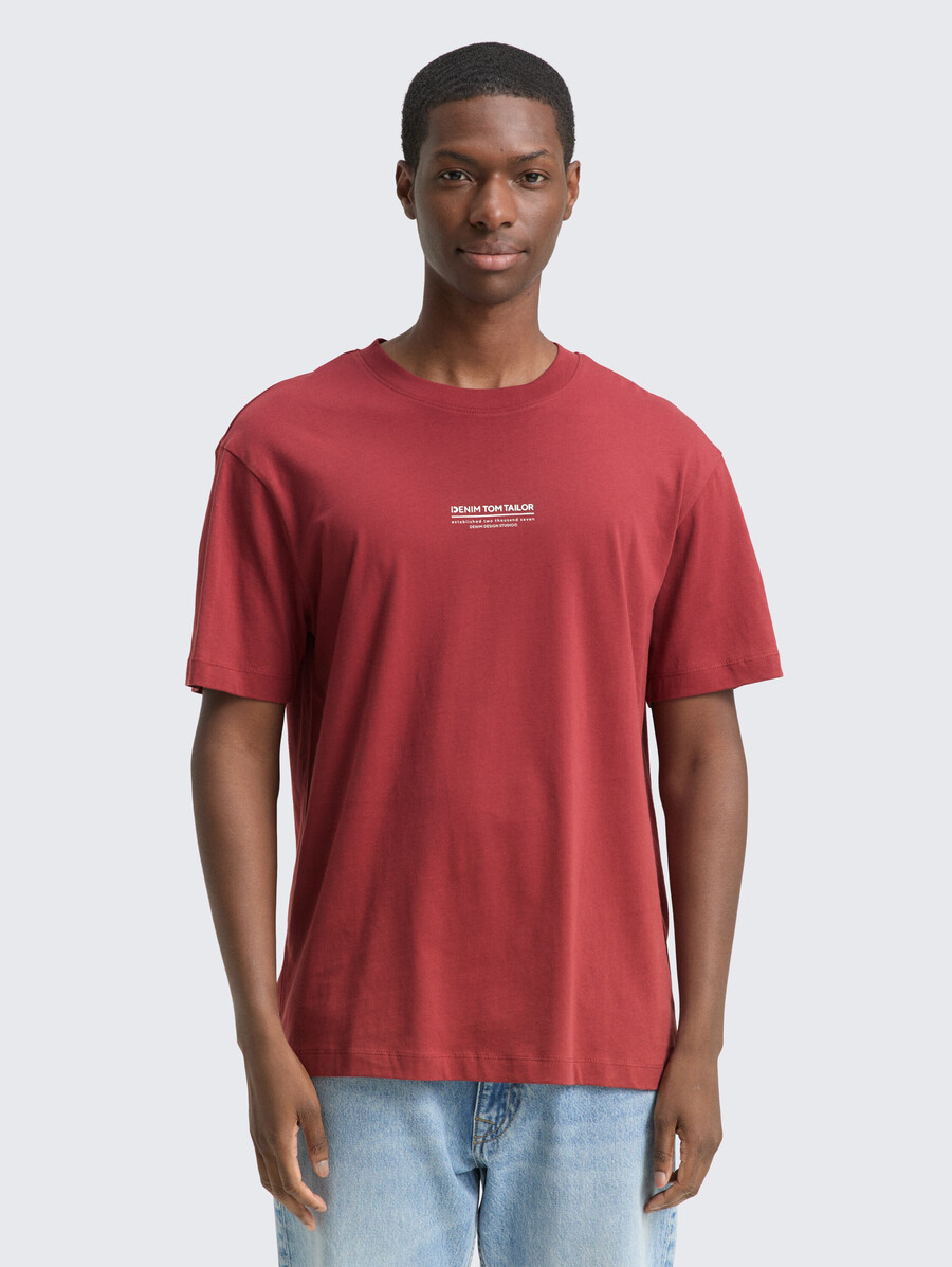 baumwoll-t-shirt mit lockerer passform