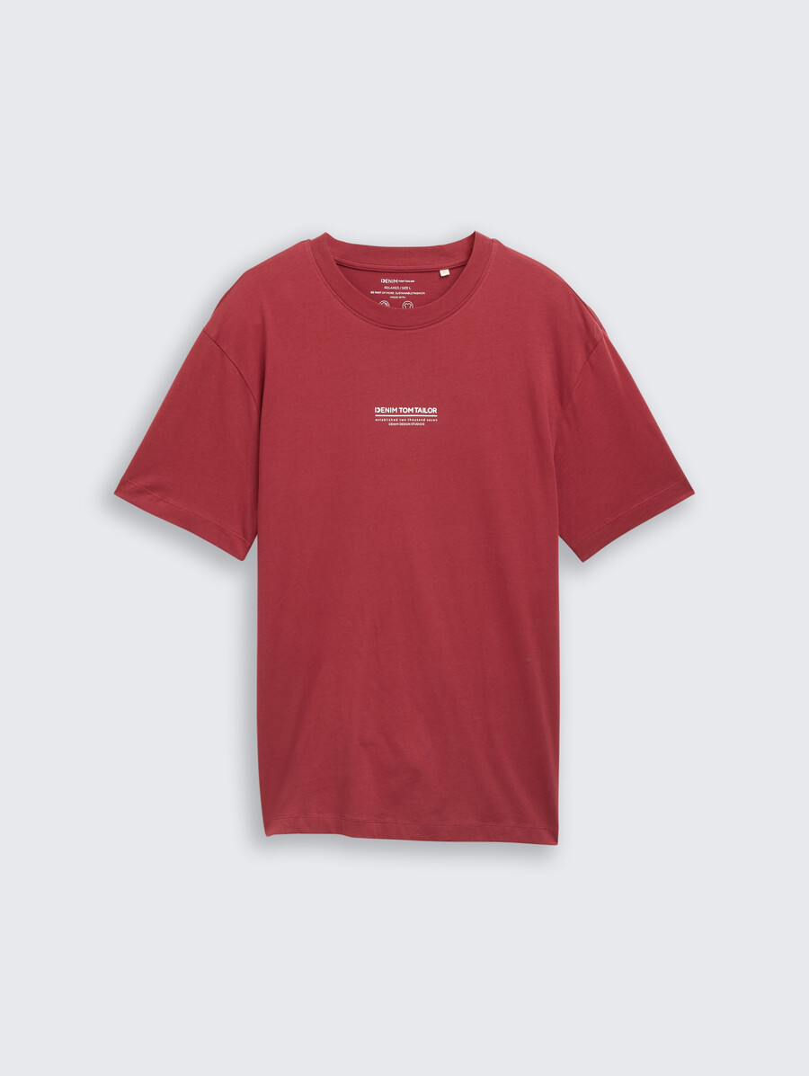 baumwoll-t-shirt mit lockerer passform