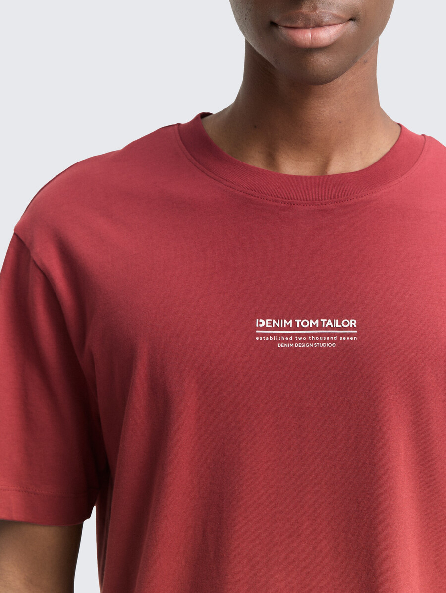 baumwoll-t-shirt mit lockerer passform