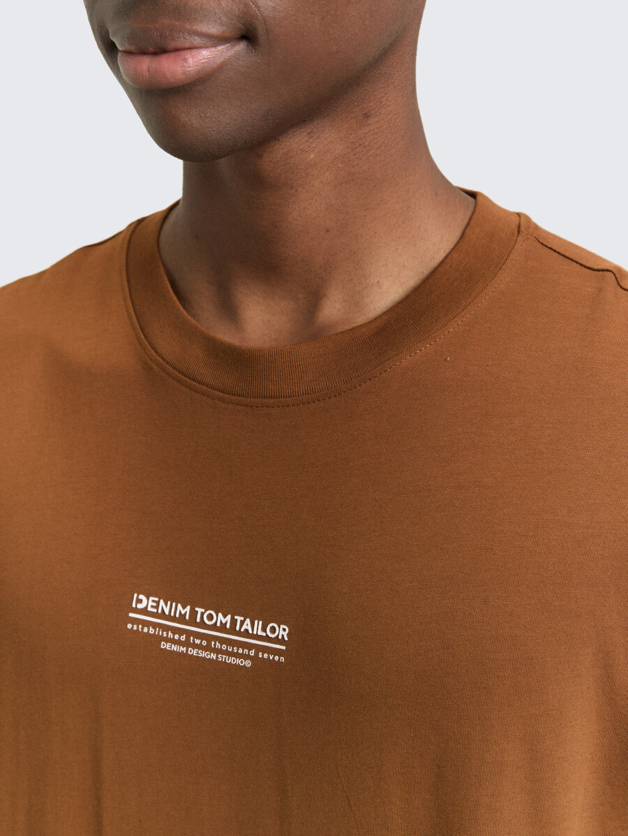 baumwoll-t-shirt mit lockerer passform