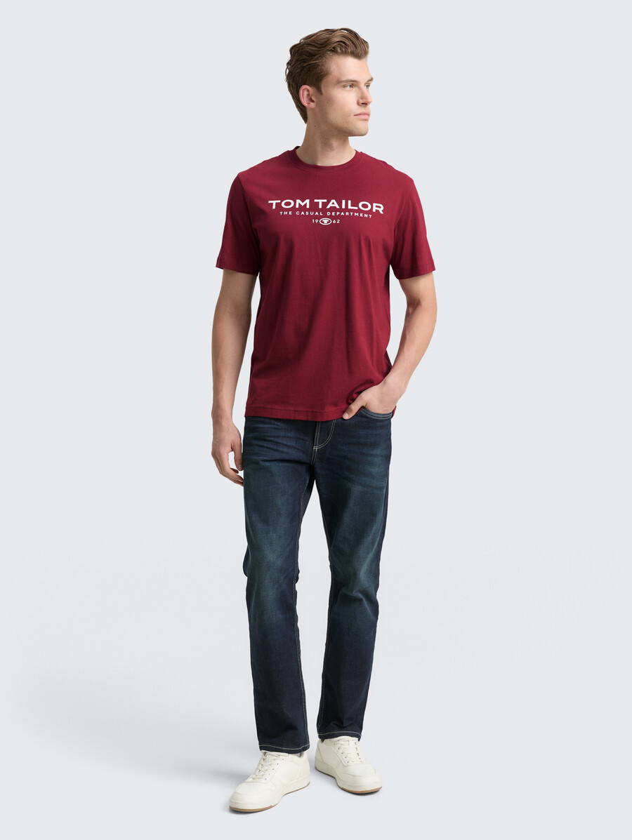 baumwoll-t-shirt mit logodruck