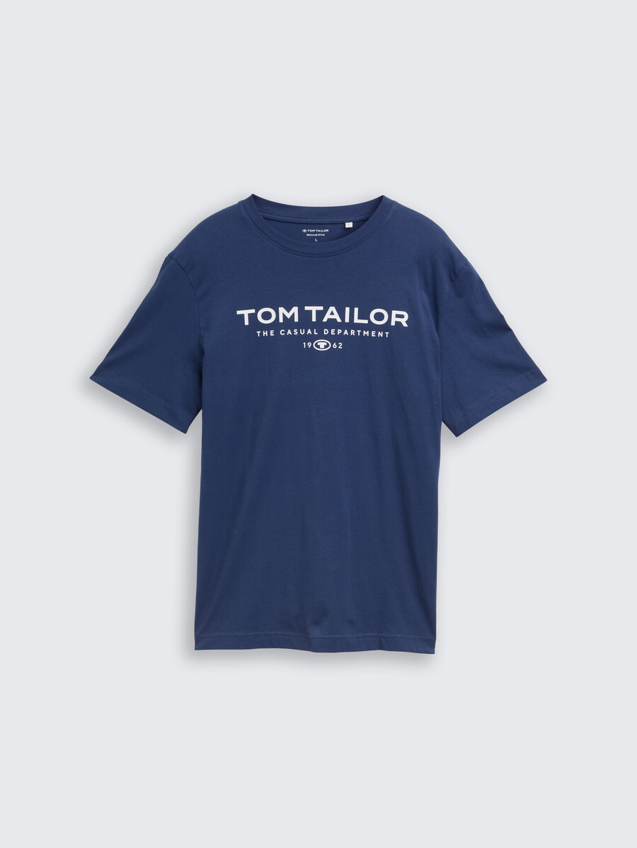 baumwoll-t-shirt mit logodruck