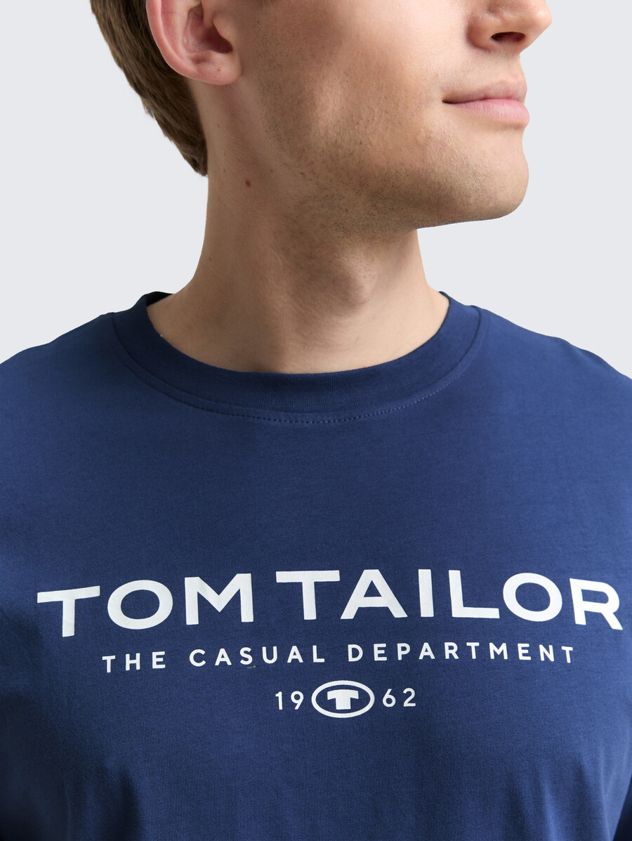 baumwoll-t-shirt mit logodruck