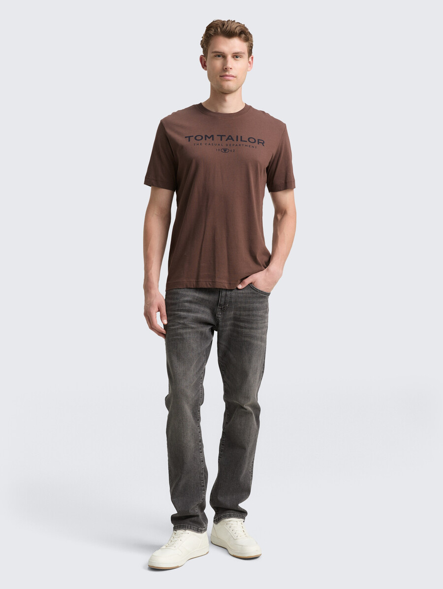 baumwoll-t-shirt mit logodruck