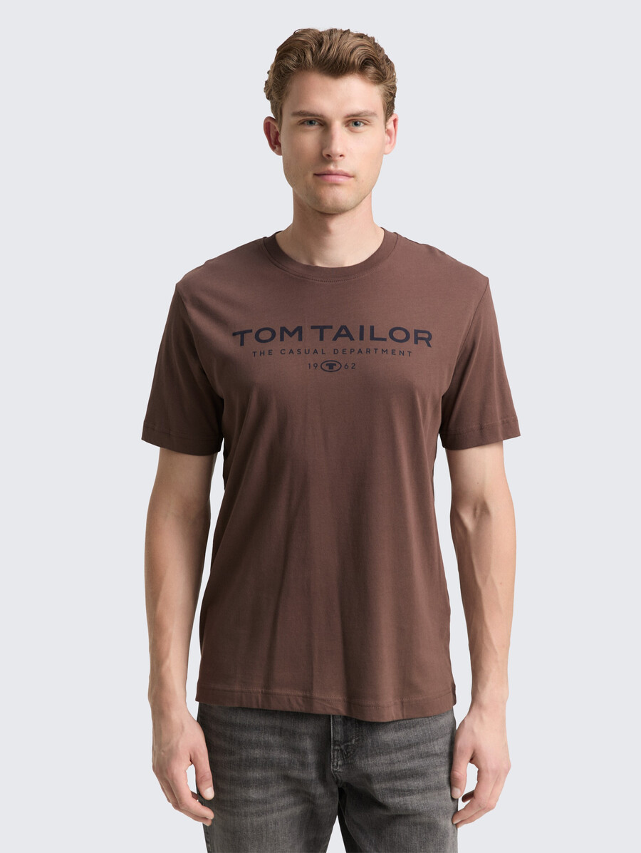 baumwoll-t-shirt mit logodruck