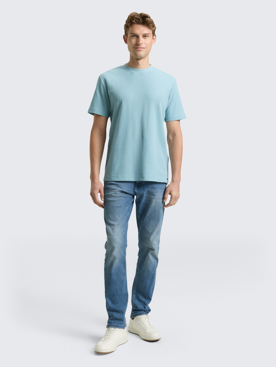 t-shirt mit waffelstruktur